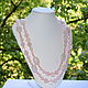 Order Delicate long necklace with natural rose quartz. naturalkavni. Livemaster. . Beads2 Фото №3