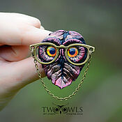 Украшения handmade. Livemaster - original item Brooch Wise owl. Handmade.