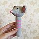 Knit rattle Mouse. Teethers and rattles. Tashas Handicraft. Online shopping on My Livemaster.  Фото №2