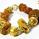 Amber 'Autumn splash' bracelet made of natural amber. Bead bracelet. Design jewelry. Online shopping on My Livemaster.  Фото №2