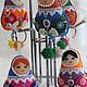 Order Matryoshka dolls: with pompoms, ,18 cm, keychain. arkensoie Silkyway. Livemaster. . Dolls1 Фото №3