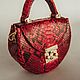 Leather Red Python Bag Small crossbody red gift, Crossbody bag, Izhevsk,  Фото №1