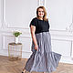 NATALINI 3XL Бохо платье макси с оборками трикотаж и батист. Платья. NATALINI. Ярмарка Мастеров.  Фото №10