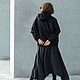 Order Wool jacket with a hood oversize black. NATALINI. Livemaster. . Outerwear Jackets Фото №3