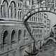 Corbata 'el Puente de los suspiros. Venecia' pintado a mano. Wedding accessories. Yuliya (Silkdreams). Интернет-магазин Ярмарка Мастеров.  Фото №2