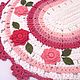 Alfombra de punto con cordón floral rosa. Carpets. knitted handmade rugs (kovrik-makrame). Интернет-магазин Ярмарка Мастеров.  Фото №2