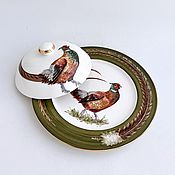 Посуда ручной работы. Ярмарка Мастеров - ручная работа Pancake House Pheasants. Handmade.