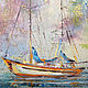 Order 'And the Ship Sails' oil painting on canvas (sea and boat). Multicolor Gallery. Livemaster. . Pictures Фото №3