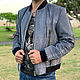 Nubuck Python Leather Jacket. Mens outerwear. exotiqpython. Online shopping on My Livemaster.  Фото №2