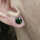 Order Chrome Diopside Stud Earrings 7mm, 585 Gold. Creative jewelry. Livemaster. . Stud earrings Фото №3