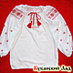 Embroidered shirt cotton long sleeve for girls.
