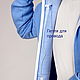 Order Blue zip-up sweatshirt, men's hoodie, pockets. Lara (EnigmaStyle). Livemaster. . Sweatshirts for men Фото №3