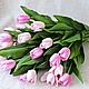 Букет розовых тюльпанов из фоамирана. Композиции. Живые цветы ручной работы. Интернет-магазин Ярмарка Мастеров.  Фото №2