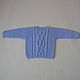 Light lilac jumper with braid pattern. Sweaters and jumpers. 4 children-baby. Online shopping on My Livemaster.  Фото №2