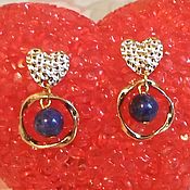 Украшения handmade. Livemaster - original item Stud earrings with lapis Lazuli. Handmade.