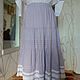 Linen Skirt Long Light Lavender Boho. Skirts. CreativChik by Anna Krapivina (Creativchik). Online shopping on My Livemaster.  Фото №2