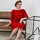 Designer dress 'Office comfort' Kalina red, Dresses, Moscow,  Фото №1