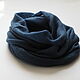Order Snudy: Snood knitted from kid mohair silk in two turns blue. Scarfland. Livemaster. . Snudy1 Фото №3