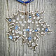 Large pendant 'Frosty Maple' made of copper and crystal beads. Pendant. Strangell Jewelry. My Livemaster. Фото №4