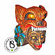 Order Carved mask made of wood 'Shaman with a beast'. Carved masks from Serg Bula. Livemaster. . Interior masks Фото №3