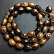 Beads Tiger Ebony Oval Face 18h15mm, Beads1, Bryansk,  Фото №1