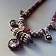 Order Tubular beaded rope with jellyfish lampwork pendant. MelancholiaCraft. Livemaster. . Necklace Фото №3