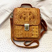 Сумки и аксессуары handmade. Livemaster - original item Men`s bag made of embossed crocodile leather.. Handmade.