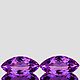  Аметист натуральный 2,45Ct к-кт 2шт 12х6мм Маркиза, Минералы, Химки,  Фото №1