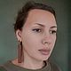 Длинные серьги из дерева лайсвуд. Серьги классические. Chekulaeva-elena. Интернет-магазин Ярмарка Мастеров.  Фото №2