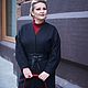 Пальто оверсайз для полных из Итальянской шерсти «BLAK». Пальто. Александра Майская. Ярмарка Мастеров.  Фото №6