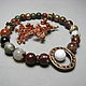 Picasso Jasper bracelet, oceanic, red and copper ' Colors'. Bead bracelet. Beautiful gifts for the good people (Alura-lights). My Livemaster. Фото №5