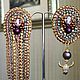 Long Bull Earrings, Rhinestone chains. Earrings. VeninnaS. My Livemaster. Фото №4