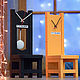 Заказать Часы T-T clock настенные с маятником (оранжевые). Vladimir Voytan  табурет-часы. Ярмарка Мастеров. . Часы классические Фото №3