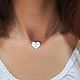Серебро 925: кулон сердце с именами. Именная подвеска сердце. Кулон. Angelina Name Jewelry. Интернет-магазин Ярмарка Мастеров.  Фото №2
