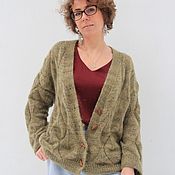Пуловеры: Оверсайз пуловер с элементами интарсии
