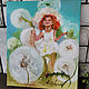 'Ginger' colorful oil painting on canvas, dandelion. Pictures. Annet Loginova. My Livemaster. Фото №4