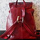 Backpack leather city hand-painted for Marina. Classic Bag. Innela- авторские кожаные сумки на заказ.. My Livemaster. Фото №5