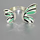 Order Butterfly ring made of 925 sterling silver enamel BS0004. Sunny Silver. Livemaster. . Rings Фото №3