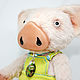 Teddy pig with opal pendant. Piggy, stuffed toy, pig. Teddy Toys. ATola. Online shopping on My Livemaster.  Фото №2