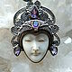 suspension: Face of the goddess pendant with amethyst, Pendants, Mytishchi,  Фото №1