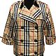 Винтаж: Куртка Burberry. Клетка. Бежевая, Куртки, Ярославль,  Фото №1