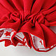 Calcetín de navidad: Bolsa de regalo de Navidad 32h23 cm. Gift pouch. Belasla. Ярмарка Мастеров.  Фото №4