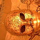 Интерьерная блестящая золотом маска для стен гостиной, кухни, приемной, для венецианской коллекции, Золотая маска