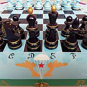 Chess sets made of wood, hand painted 