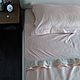 Order Bed linen made of satin "Cream" in a shade of delicate peach. linens (Bestu). Livemaster. . Bedding sets Фото №3