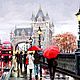 40х50см картина по номерам "Дождливый Лондон", Инструменты для рисования, Санкт-Петербург,  Фото №1