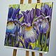 Painting 'Purple irises' oil on canvas 50h60 cm. Pictures. vestnikova. Online shopping on My Livemaster.  Фото №2