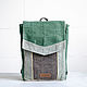 Backpack made of hemp Swayambu green, Backpacks, Nizhny Novgorod,  Фото №1