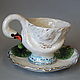 teacups: Swan lake. Single Tea Sets. Mila. My Livemaster. Фото №4
