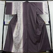 Винтаж handmade. Livemaster - original item Japanese silk eponge kimono with silver thread. Handmade.
